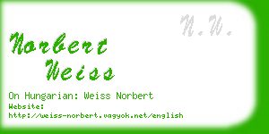 norbert weiss business card